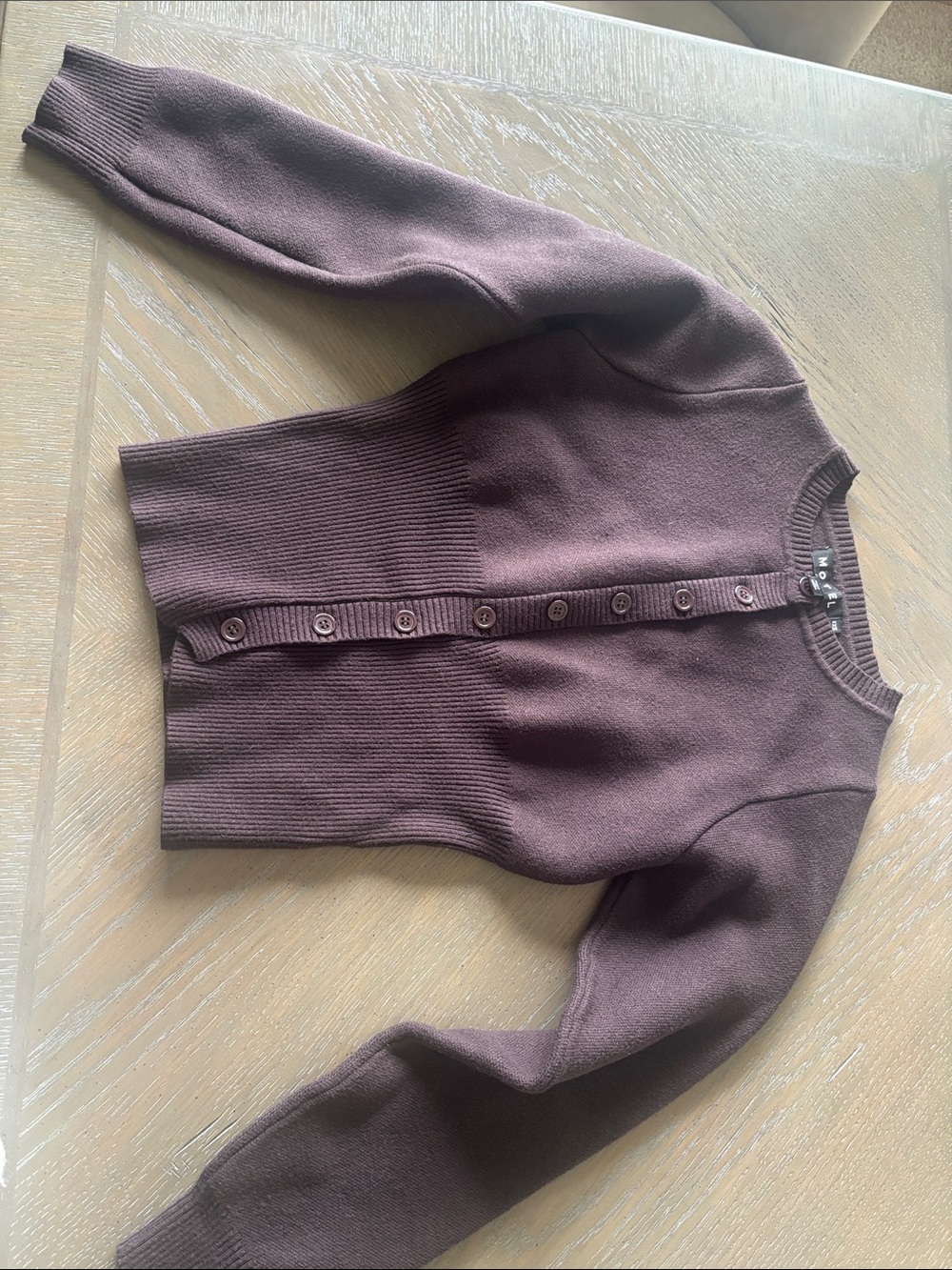Motel Rocks Chocolate Brown Button-Front Knit Cardigan